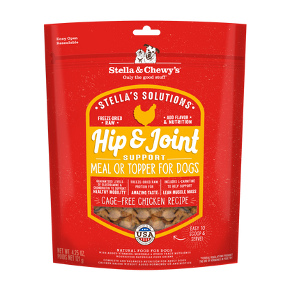 Stella & Chewy's Stella's Solutions Hip & Joint Boost Chicken Freeze-Dried Raw Dog Meal or Topper