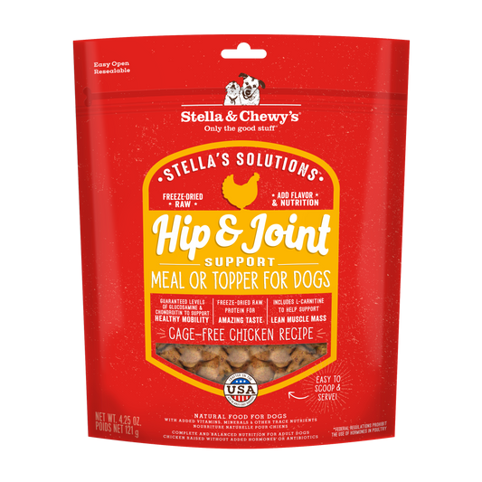 Stella & Chewy's Stella's Solutions Hip & Joint Boost Chicken Freeze-Dried Raw Dog Meal or Topper