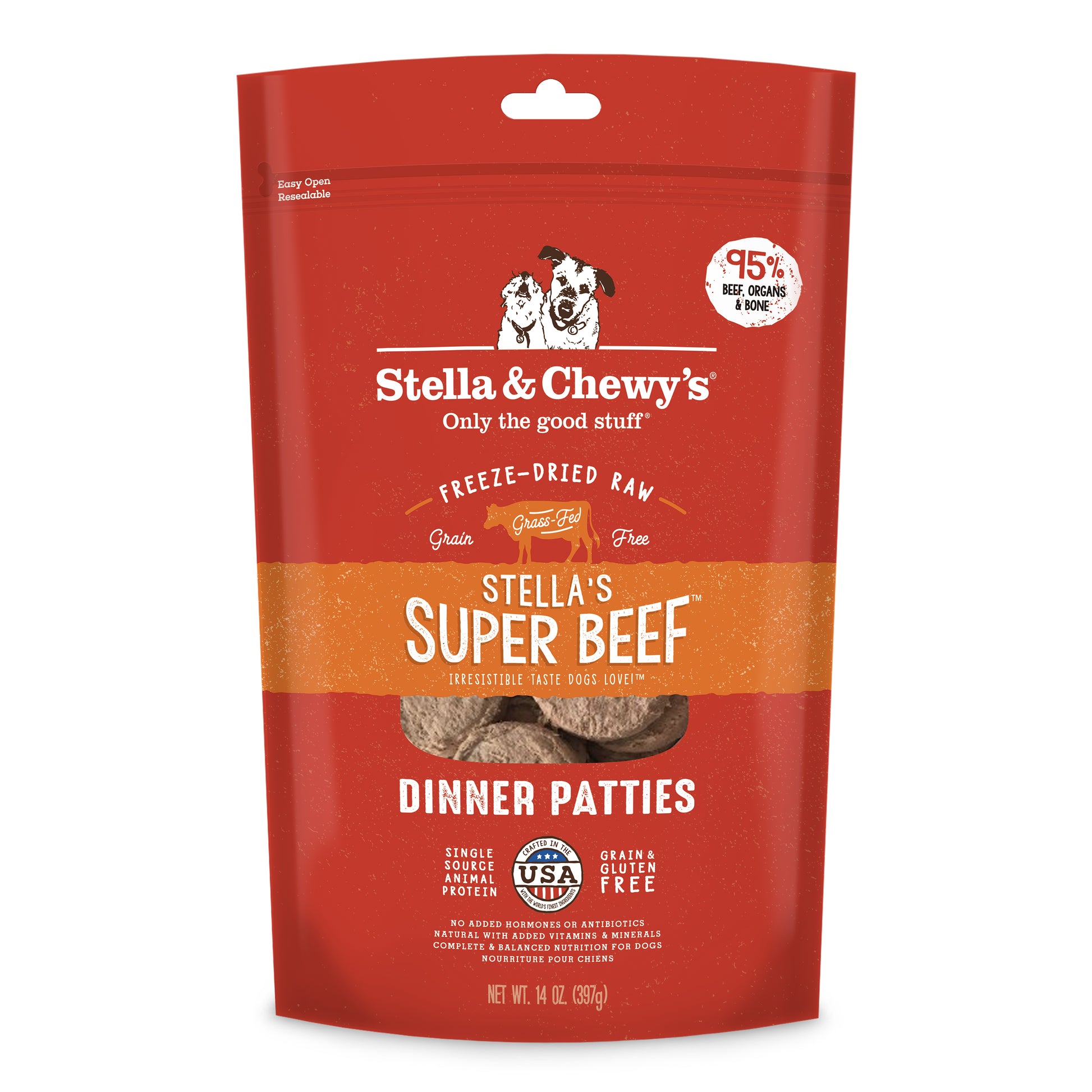 Stella & Chewy's Super Beef Freeze-Dried Raw Dinner Patties