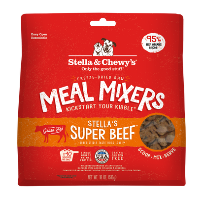 Stella & Chewy's Super Beef Freeze-Dried Raw Dog Meal Mixers