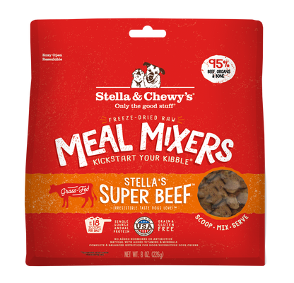 Stella & Chewy's Super Beef Freeze-Dried Raw Dog Meal Mixers