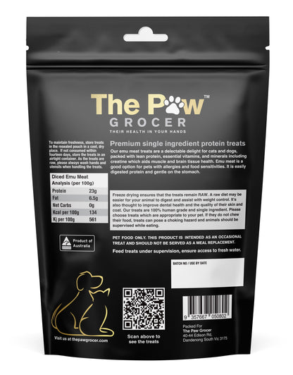 The Paw Grocer Black Label Emu Meat Cat & Dog Treats