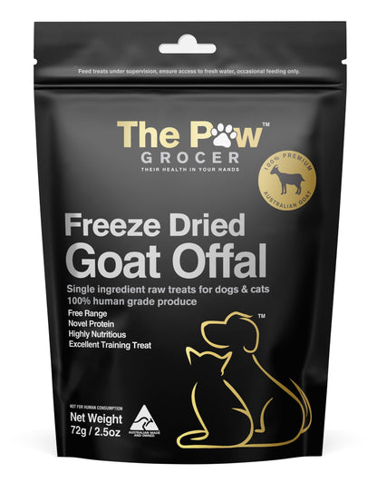 The Paw Grocer Black Label Free Range Goat Offal Cat & Dog Treats