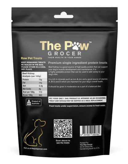 The Paw Grocer Black Label Grass-Fed Beef Kidney Cat & Dog Treats