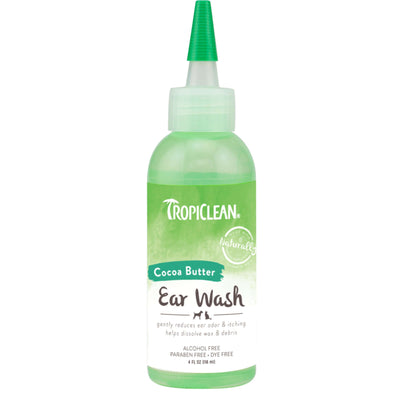 TropiClean Alcohol-Free Ear Wash for Dogs and Cats - Gentle Ear Cleaning Solution