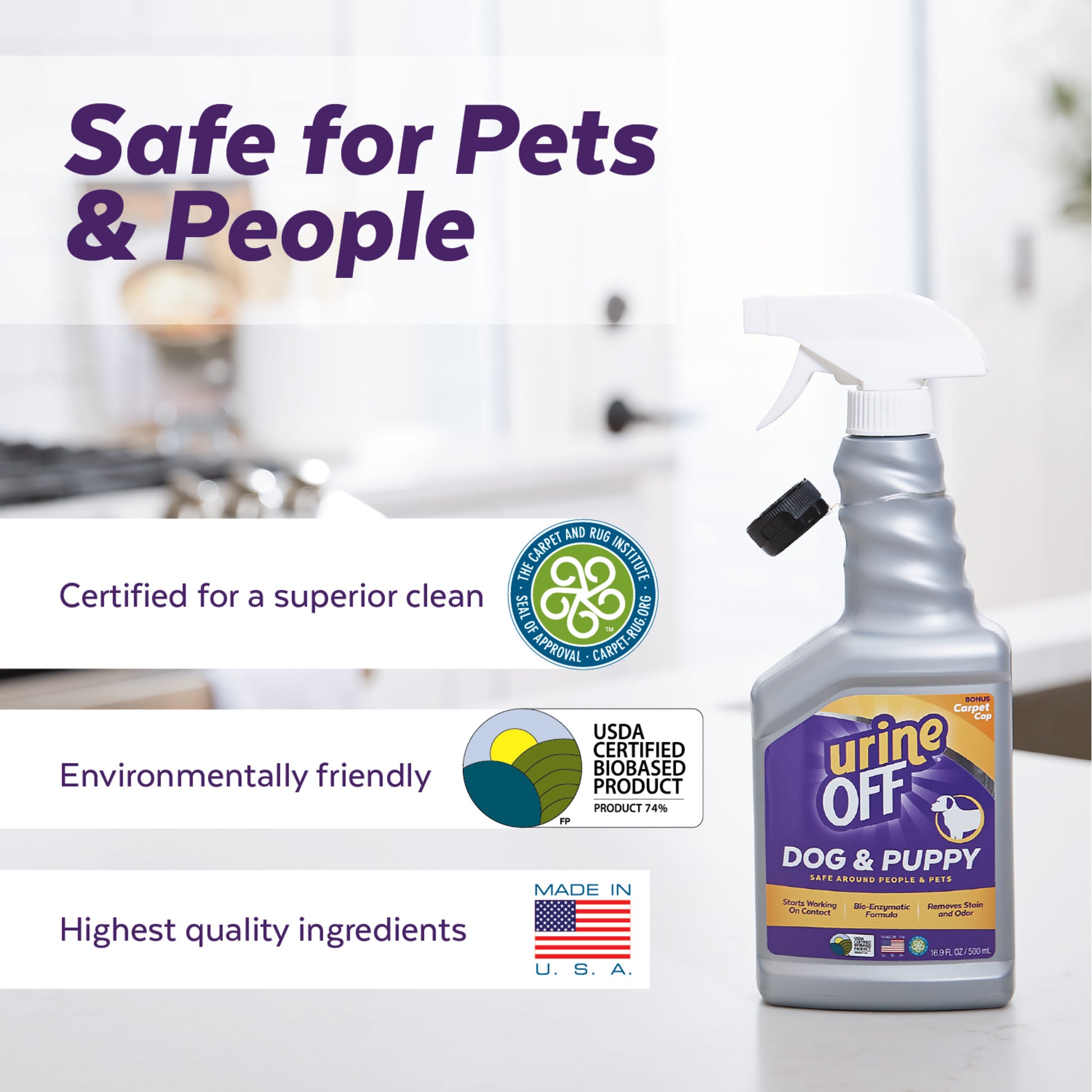 Urine Off Dog & Puppy Stain & Odor Removal Hard Surface Spray