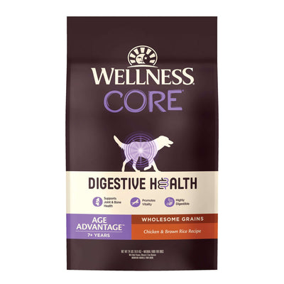 Wellness CORE Digestive Health Age Advantage Dog Food with Chicken and Brown Rice for Senior Dogs