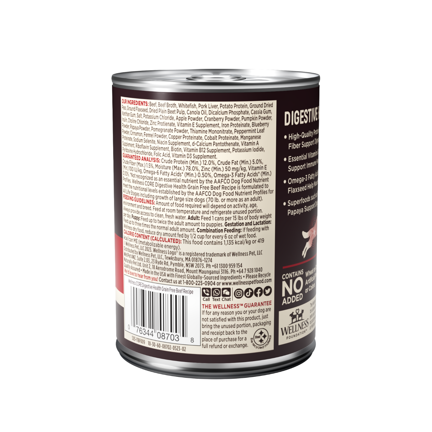 Wellness CORE Digestive Health Grain-Free Beef Pate dog food