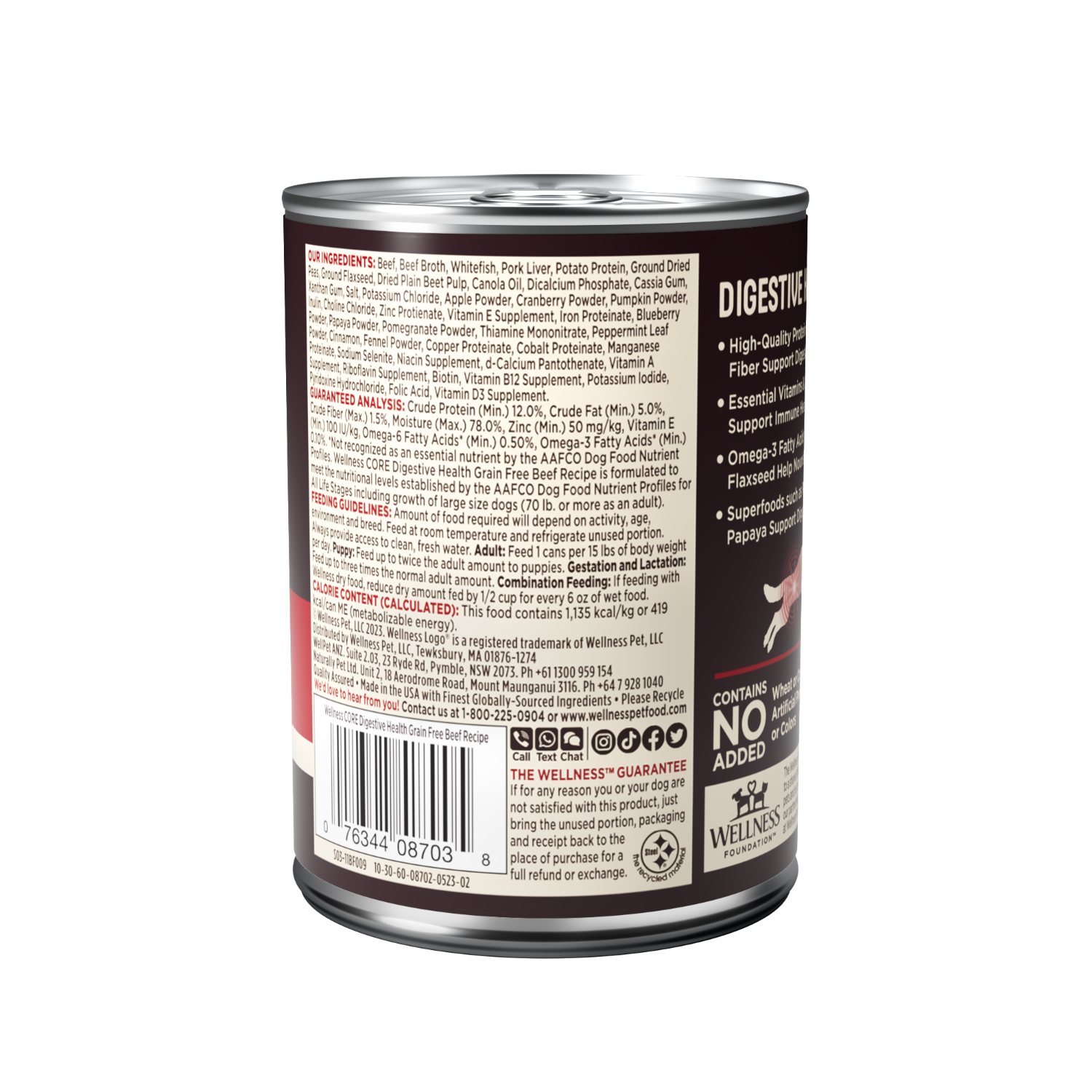 Wellness CORE Digestive Health Grain-Free Beef Pate dog food