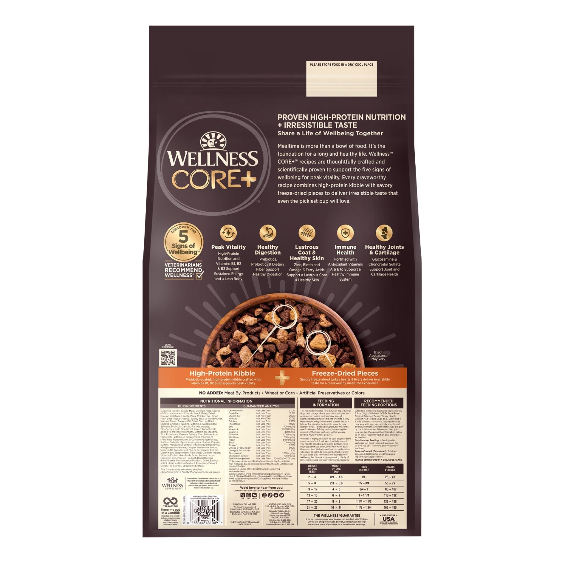 Wellness CORE RawRev Original Small Breed Grain-Free Dog Food with Freeze-Dried Raw Turkey Pieces