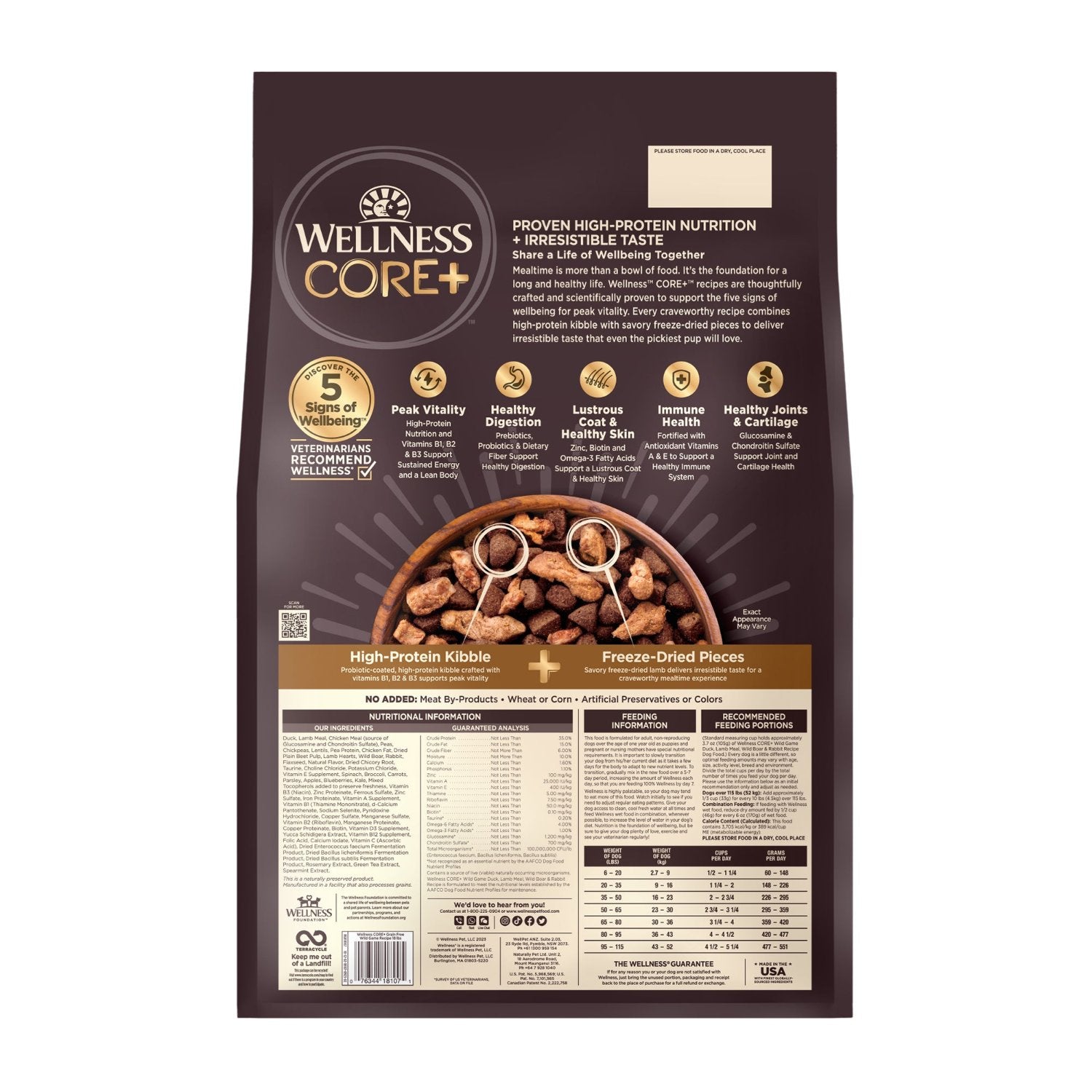 Wellness CORE RawRev Wild Game Grain-Free Dog Food with Freeze-Dried Raw Lamb Pieces