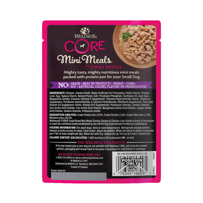 Wellness CORE Small Breed Mini Meals chunky chicken and liver wet food