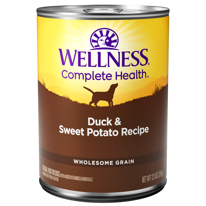 Wellness Complete Health Duck & Sweet Potato Canned Dog Wet Food for Adult Dogs