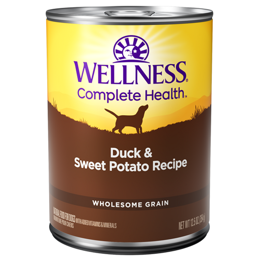 Wellness Complete Health Duck & Sweet Potato Canned Dog Wet Food for Adult Dogs