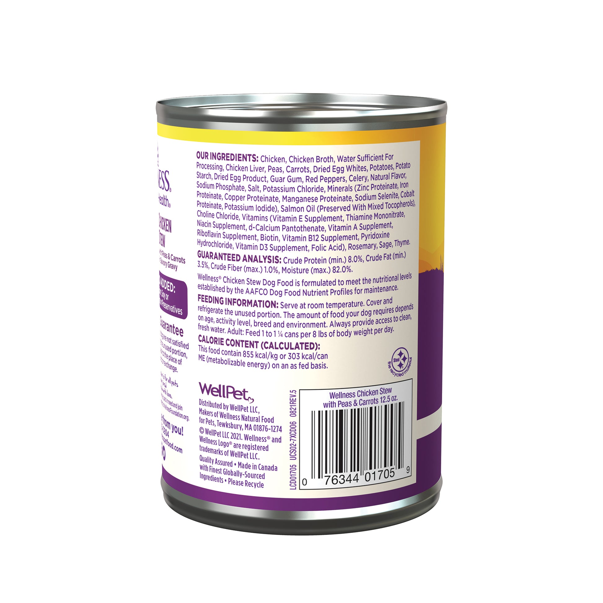 Wellness Complete Health Grain-Free Chicken Stew with Peas & Carrots Canned Dog Wet Food