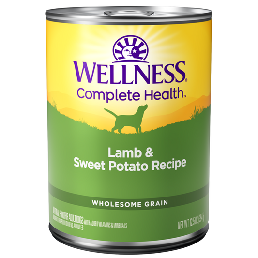 Wellness Complete Health Lamb & Sweet Potato Canned Dog Wet Food for Adult Dogs