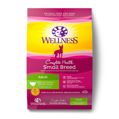 Wellness Complete Health Small Breed Adult dry dog food with turkey and oatmeal