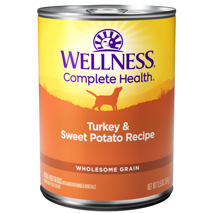 Wellness Complete Health Turkey & Sweet Potato Canned Dog Wet Food for Adult Dogs