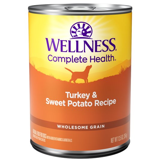 Wellness Complete Health Turkey & Sweet Potato Canned Dog Wet Food for Adult Dogs