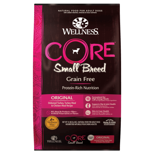 Wellness CORE Grain-Free Dry Dog Food for Small Breeds – Turkey & Chicken Recipe