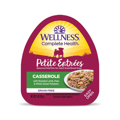 Wellness Petite Entree Casserole for small breed dogs with roasted lamb, peas & white sweet potatoes, 3 oz.