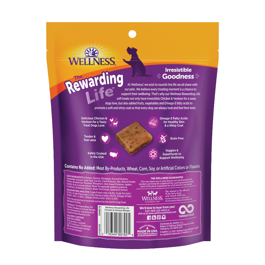 Wellness Rewarding Life Chicken & Venison Dog Treats