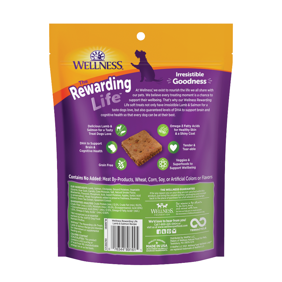 Wellness Rewarding Life Lamb & Salmon Dog Treats  