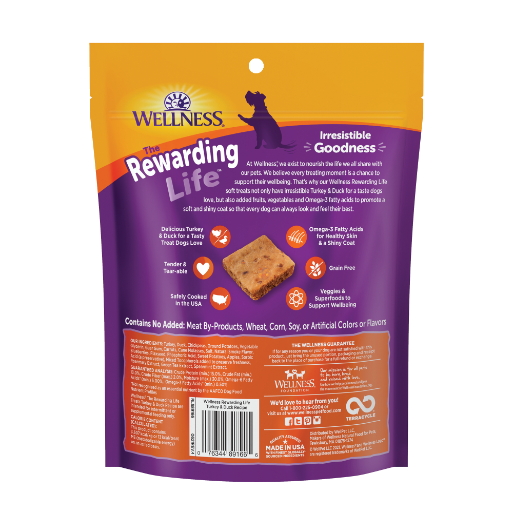 Wellness Rewarding Life Turkey & Duck Dog Treats