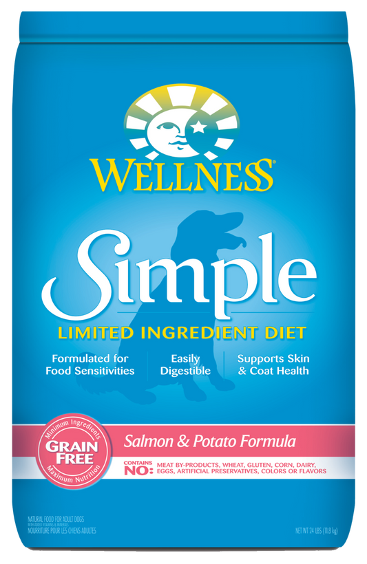 Wellness Simple Salmon & Potato Recipe Dog Dry Food for Sensitive Stomachs