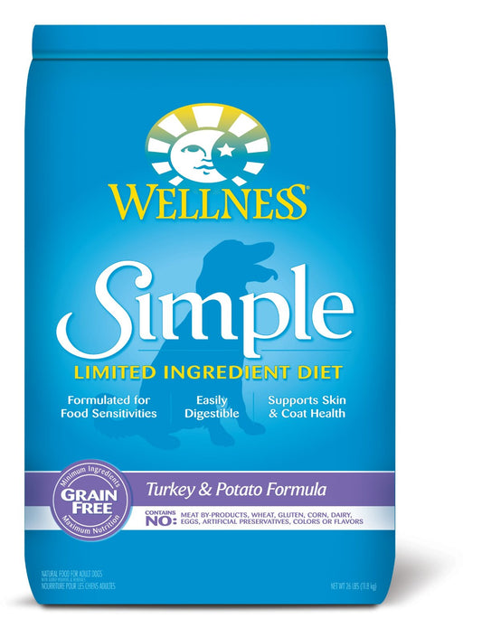 Wellness Simple Turkey & Potato Grain-Free Dog Dry Food for Sensitive Stomachs