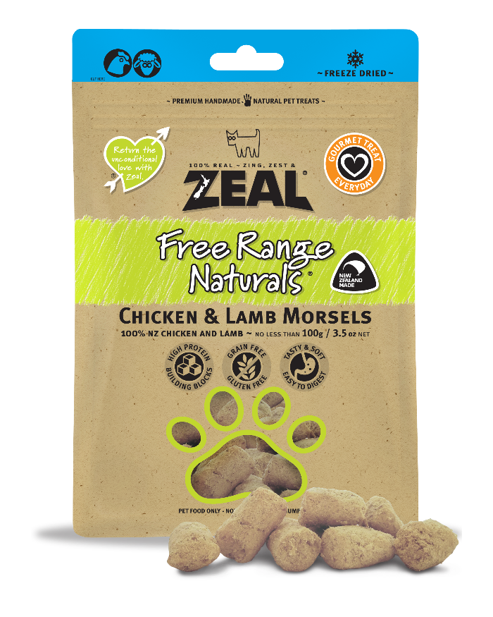 Zeal Chicken & Lamb Morsels Dog and Cat Treats