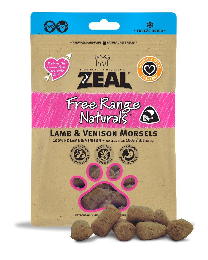 Zeal Lamb & Venison Morsels Dog and Cat Treats