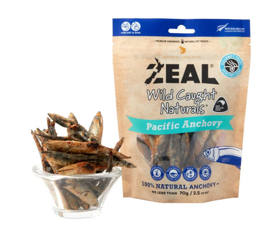 Zeal Wild Caught Pacific Anchovy Dog and Cat Treats 70G