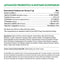Nutritional information for NaturVet Advanced Probiotics & Enzymes Dog Supplement, showcasing analysis and ingredients.