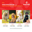 NaturVet Aller-911 Allergy Aid Soft Chew Supplement directions with images of dogs and corresponding weight ranges.