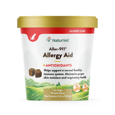 NaturVet Aller-911 Allergy Aid packaging on a white background