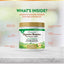 NaturVet Digestive Enzymes Powder jar with prebiotics and probiotics for dogs and cats, highlighting digestive support ingredients.