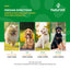 NaturVet digestive enzymes soft chews for dogs with feeding direction chart on a green background