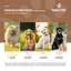 Feeding directions for NaturVet Scoopables showing portion sizes for different dog weights.