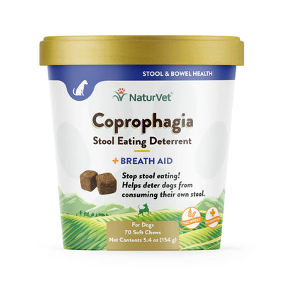 NaturVet Coprophagia Stool Eating Deterrent packaging on a white background