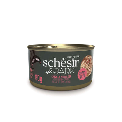 Schesir After Dark Chicken and Beef Canned Cat Food - Grain-Free Wholefood with Organs for Singapore Cats