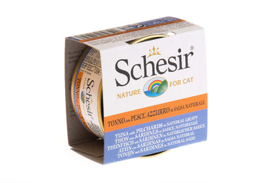 Schesir Tuna with Pilchards in Natural Gravy - Premium Wet Cat Food Singapore