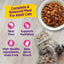 Wellness cat food featuring real tuna, hydration support, grain-free, and easy serve pouch for adult cats.